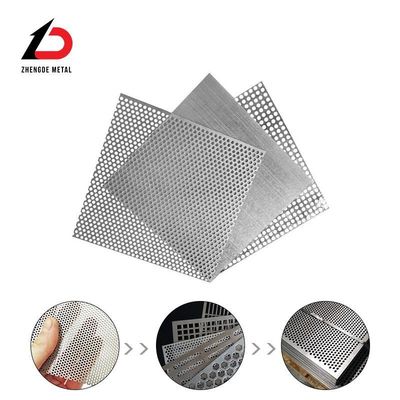 Punching Hole Decorative Aluminium Perforated Metal Mesh Round Hole 1220 X 2440 X 2 mm Thick Perforated Mesh