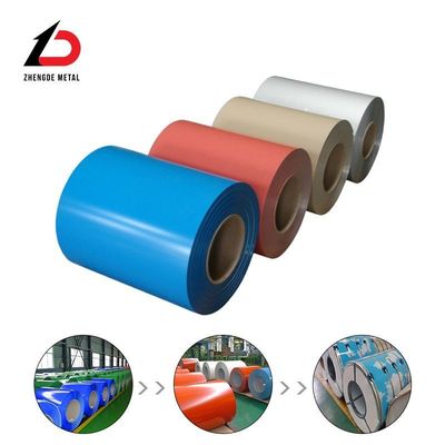 Niestandardowy Dx51d 0,3 mm-6 mm grubość Gorąco zanurzony kolor pokryty cynkiem Alume Steel Coil PPGI Coil z wyrównaniem i dostosowaniem