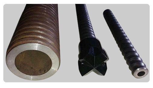Customized Size 3/8′′ Full Threaded Steel Self Drilling Rock Bolt / Hollow Anchor Bar / Anchor Rods