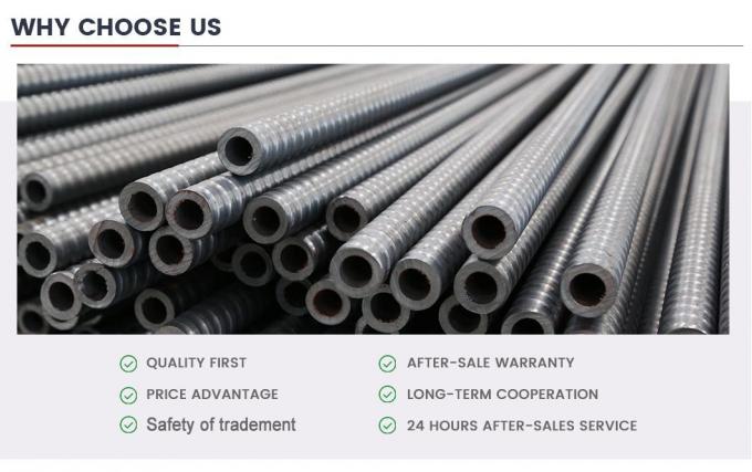 Customized Size 3/8′′ Full Threaded Steel Self Drilling Rock Bolt / Hollow Anchor Bar / Anchor Rods